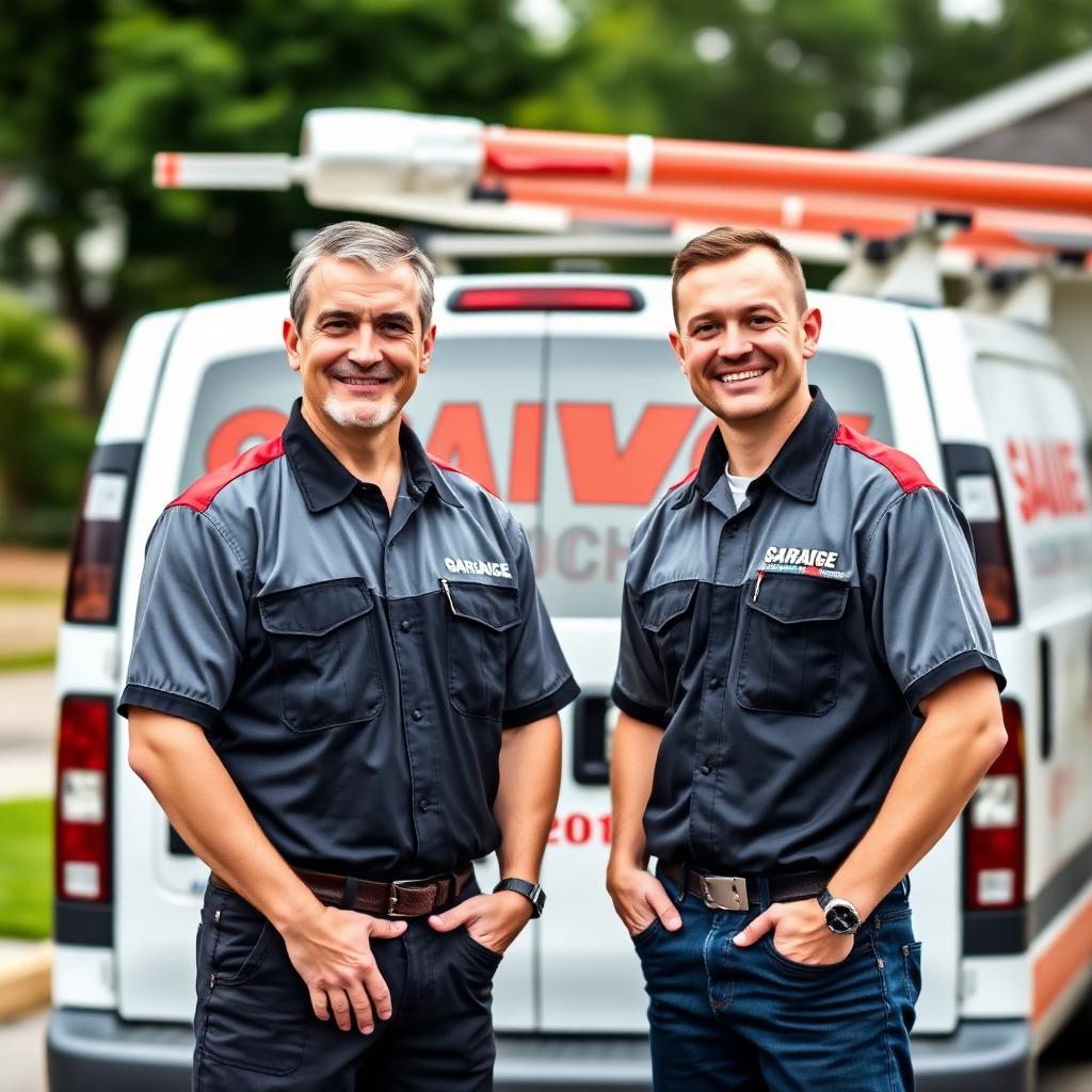 Garage Door Sterling family team - father and son technicians serving Sterling, Ohio